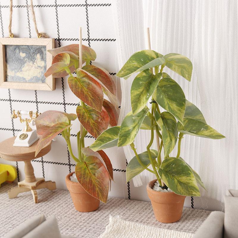 Bonsai Garden Ornaments - 1/12 ドールハウスシミュレーション緑植物盆栽モデルドールハウスシーン装飾マイクロ風景庭園盆栽飾り