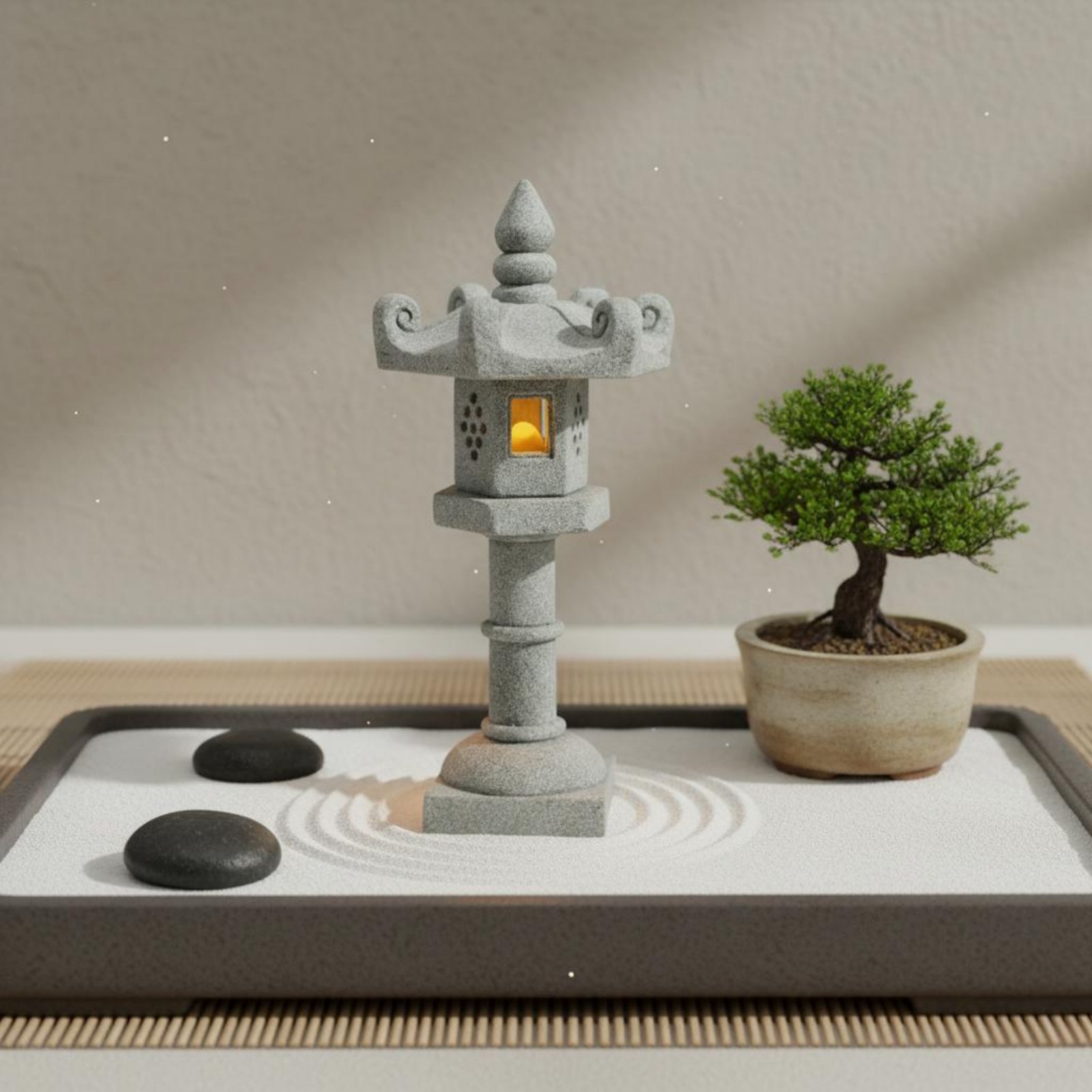 ミニチュア石灯籠アンティーク仕上げ盆栽飾り静寂の庭塔完璧な贈 - Bonsai Garden Ornaments のレビューと価格