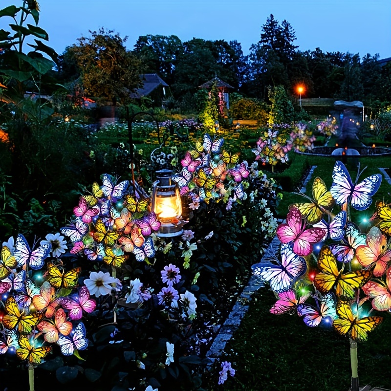 ソーラー LED バタフライガーデンライト防水カラフルな屋外 - Bonsai Garden Ornaments のレビューと価格