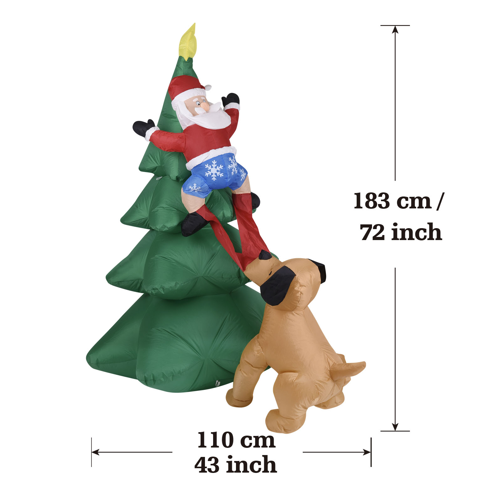 クリスマス インフレータブル ドッグ サンタクロース付き ツ - Bonsai Garden Ornaments のレビューと価格