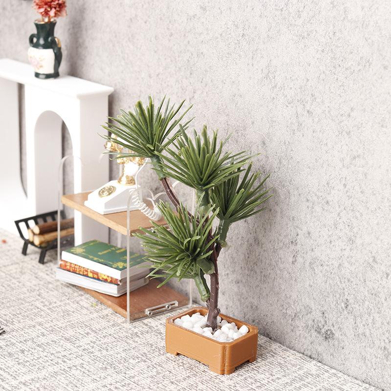 1 個 1/12 ドールハウスシミュレーション松の木緑植物盆 - Bonsai Garden Ornaments のレビューと価格