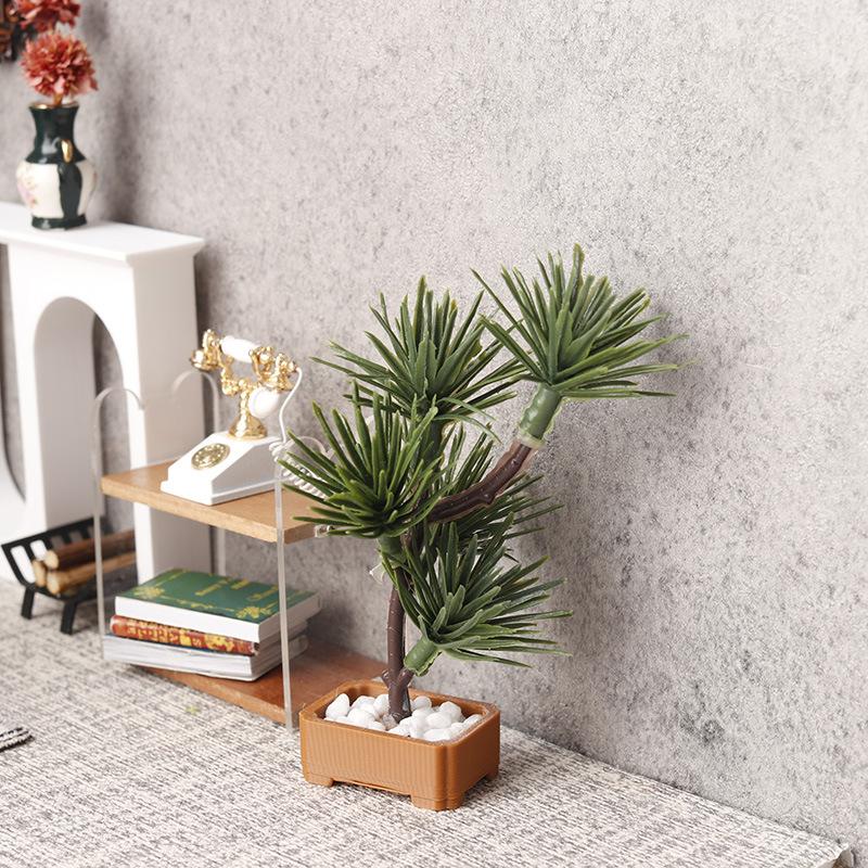 1 個 1/12 ドールハウスシミュレーション松の木緑植物盆 - Bonsai Garden Ornaments のレビューと価格