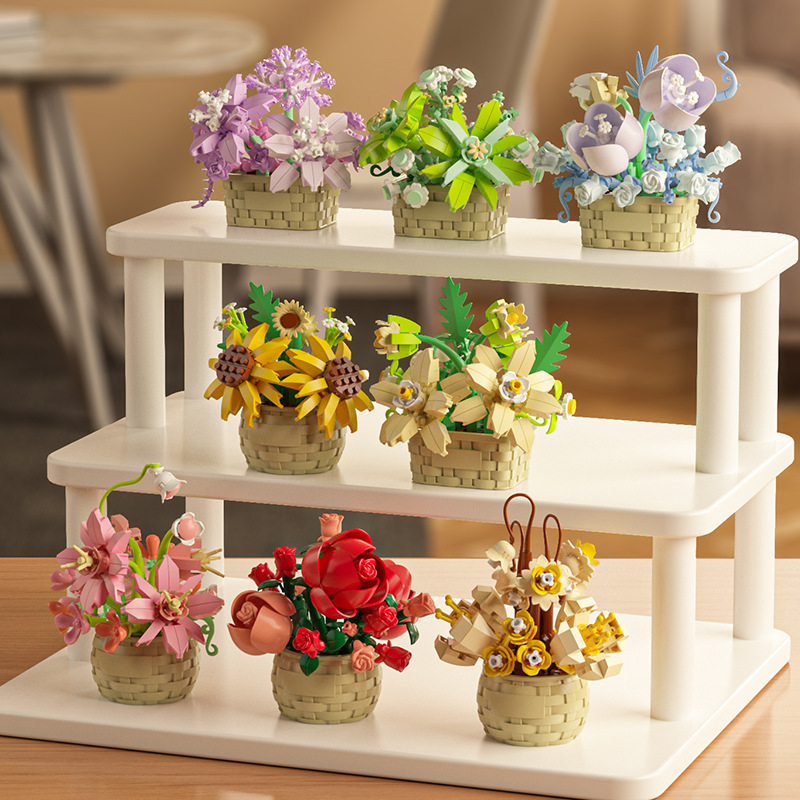 DIY MOC 鉢植えローズヒマワリ植物多肉植物盆栽庭園ロマ - Bonsai Garden Experts のレビューと価格