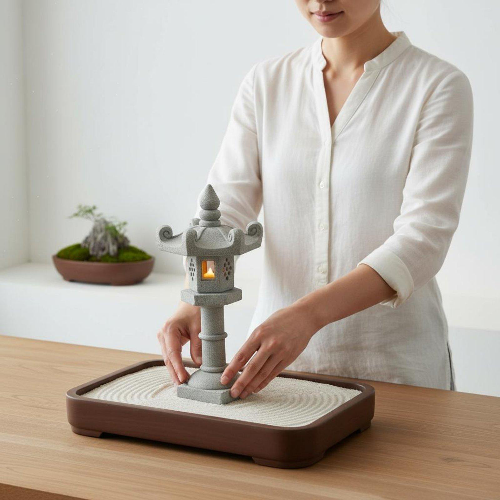 造園用ランタン 日本のランタン 石製卓上ミニチュア風景飾り  - Bonsai Garden Ornaments のレビューと価格